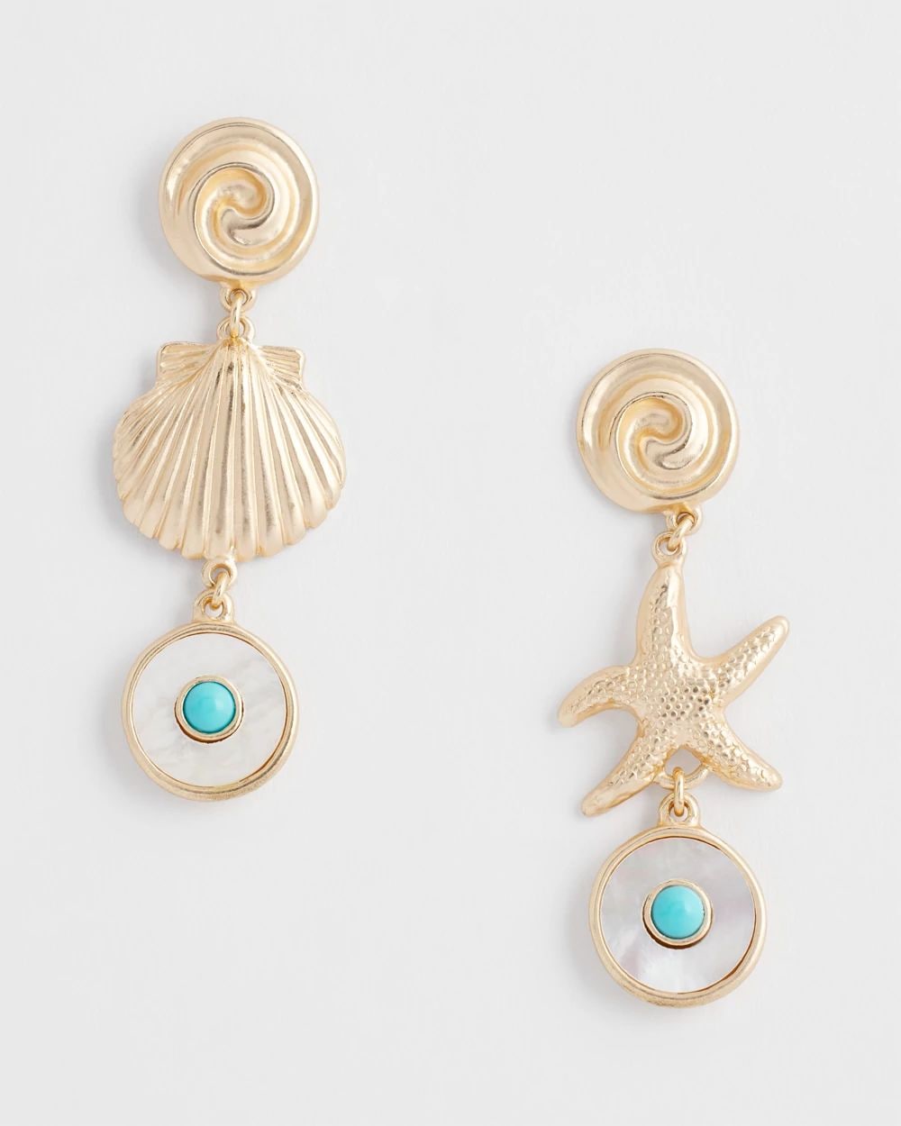 No Droop® Sea Life Mismatched Earrings | Chico's